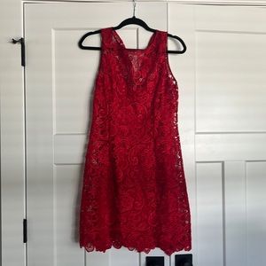 Fabrík red lace dress size L